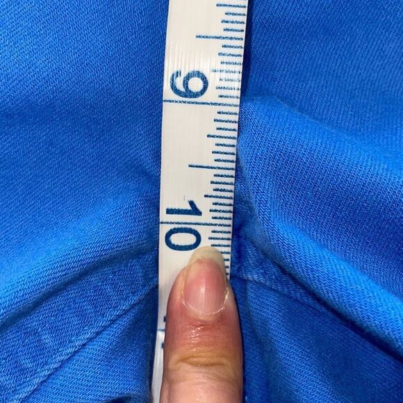 J. Jill high-rise cropped pull on denim stretch jeans, royal periwinkle blue siz - Picture 10 of 11